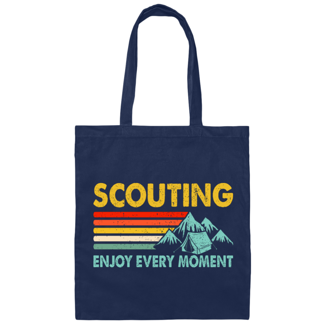Scouting Enjoy Every Moment, Retro Scouting Canvas Tote Bag