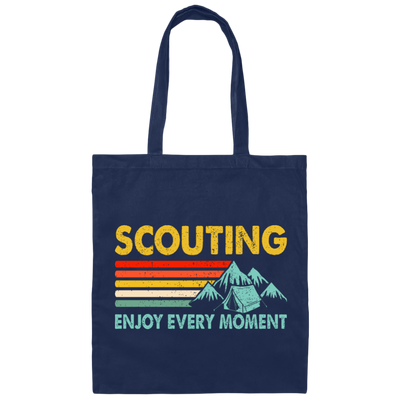 Scouting Enjoy Every Moment, Retro Scouting Canvas Tote Bag