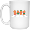 Gingerbread Walking, Love Christmas, Road Crossing White Mug