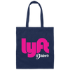 Lyft Gift, Lyft Driver, Lyft Design, Gift For Lyft Driver LYP03 Canvas Tote Bag