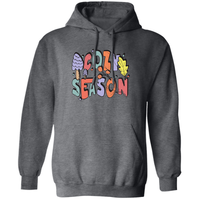 Cozy Season, Fall, Autumn, Groovy Fall Season Pullover Hoodie