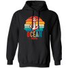 Ocean Papa, Retro Papa, Retro Ocean, Retro Anchor Pullover Hoodie