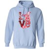 Love Gnome, Pink Leopard, Cute Love, Cute Valentine Pullover Hoodie