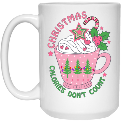 It's Christmas, Calories Don_t Count, Xmas Cup, Xmas Tea White Mug