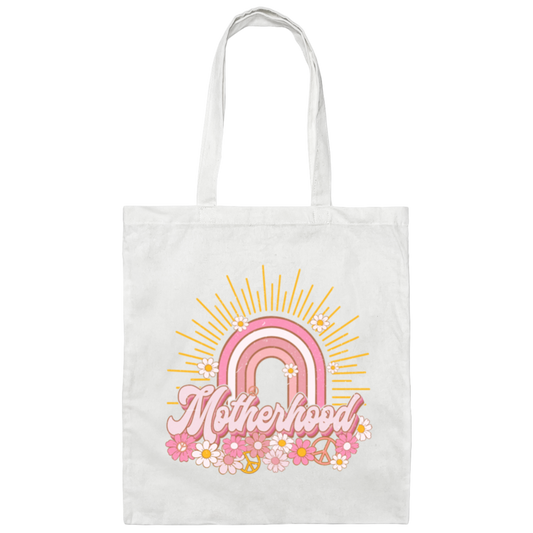 Mother's Day Gift, Motherhood Gift, Mama Flowers Sunshine, Gift For Mom Canvas Tote Bag