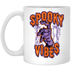 Spooky Vibes, Halloween Party, Halloween Holiday White Mug