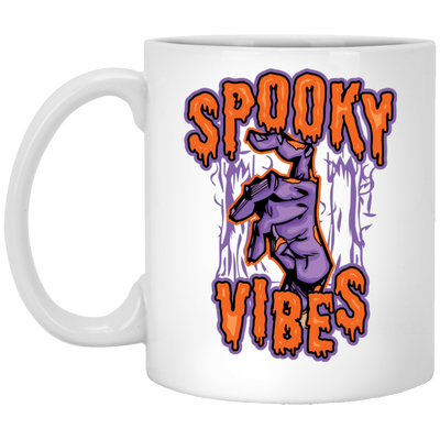 Spooky Vibes, Halloween Party, Halloween Holiday White Mug