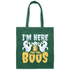 Funny Halloween, I'm Here For The Boos Beer Me Canvas Tote Bag