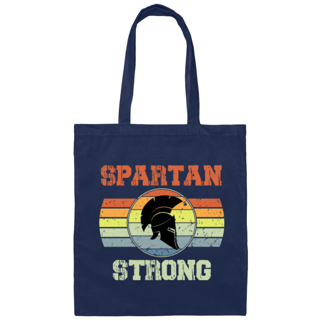 Spartan Strong, Force We Are Stronger, Vintage Spartan, Spartan Retro Style Canvas Tote Bag