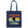 Spartan Strong, Force We Are Stronger, Vintage Spartan, Spartan Retro Style Canvas Tote Bag