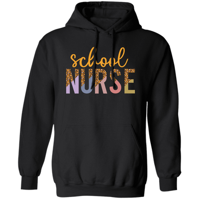 School Nurse, Leopard Nurse, Love Nurse, Leopard School Pullover Hoodie