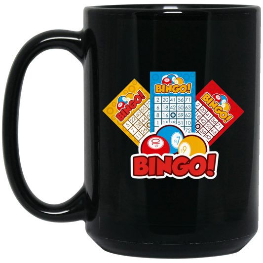 My Lucky Ticket, Lucky Prize, Holler For Bingo, Love Bingo Black Mug