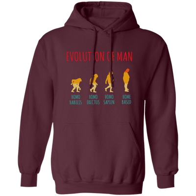 Evolution Of Man, Work From Home, Homeoffice Job, Self Employee, Funny Vintage Pullover Hoodie