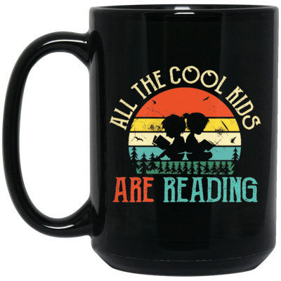 Best Bookworm, All The Cool Kids Are Reading Books, Love Books Retro Black Mug