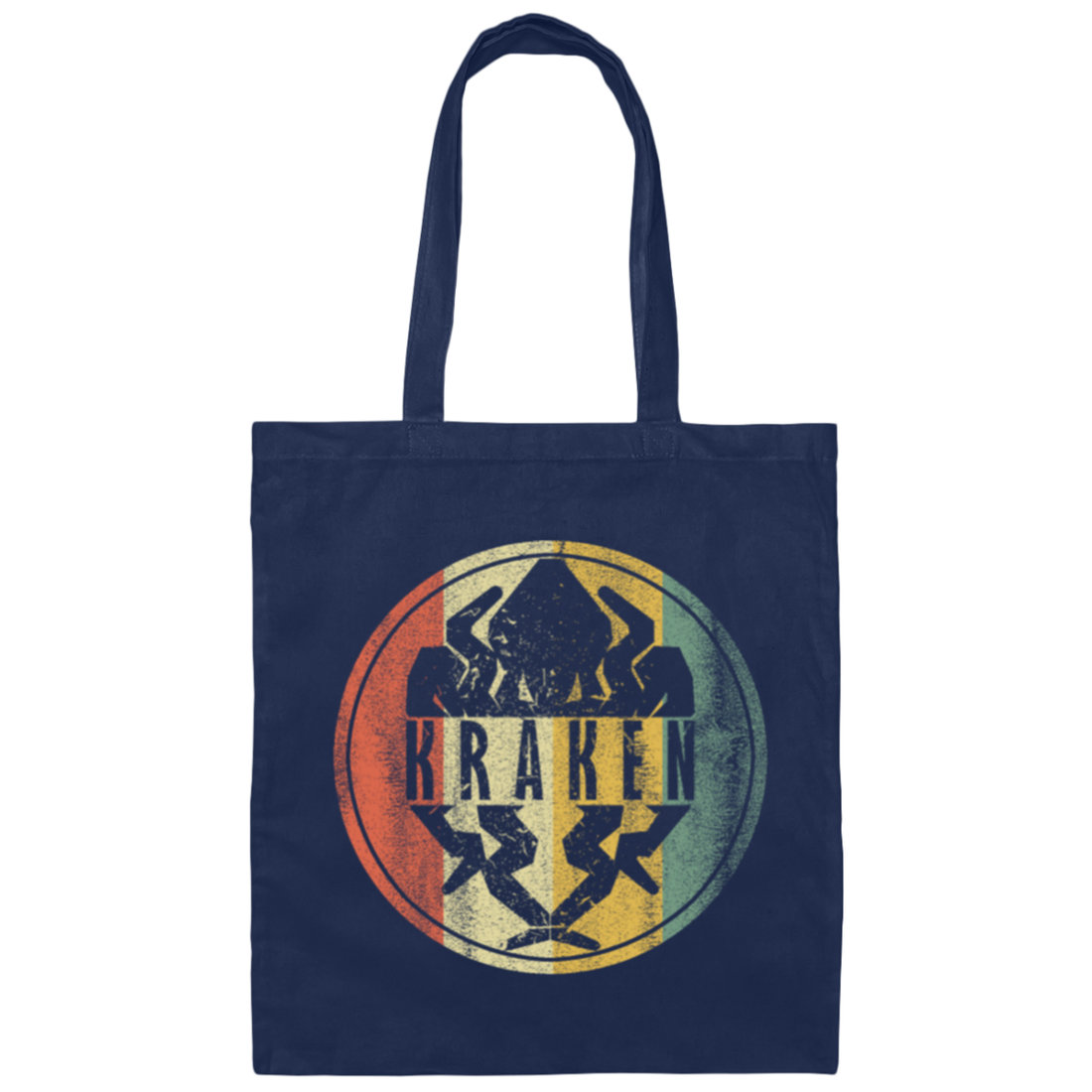 Vintage Octopus Squid Kraken Cthulhu Monster Retro Canvas Tote Bag