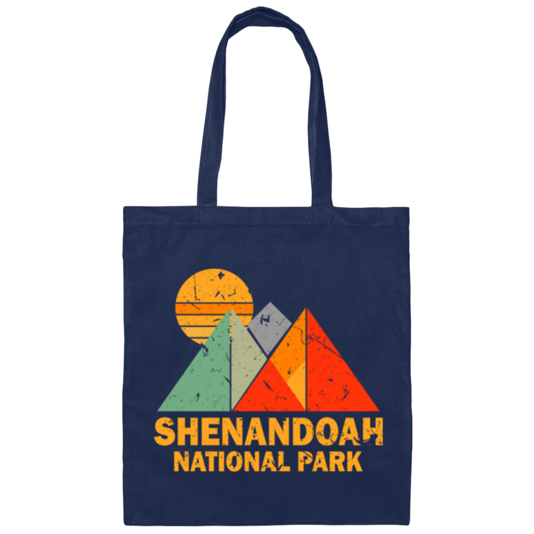 Best National Park, Shenandoah Lover Gift, Best Retro Mountain Love Canvas Tote Bag