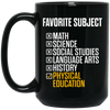 Physical Education, PE Teacher, Favorite Subject, Love PE Subject Black Mug