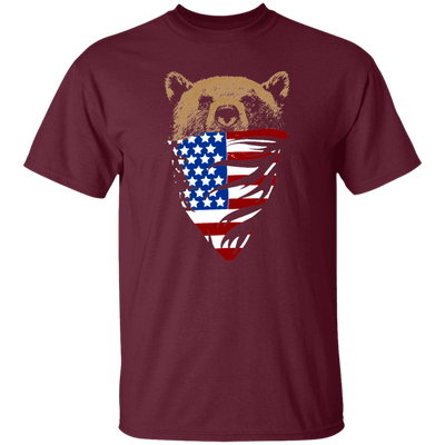 American Wolf, Wolf Lover Gift, Best Wolf, American Flag, Love Dog Unisex T-Shirt