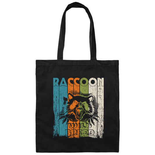 Retro Raccoon Wild Breed Trash Panda Wild Cats Men Wears Canvas Tote Bag