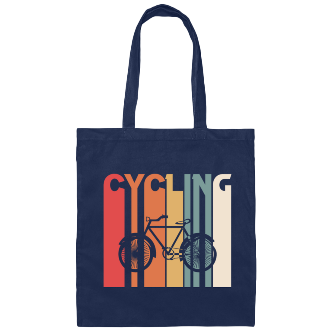 Retro Bicycle, Vintage Cycling Lover Canvas Tote Bag