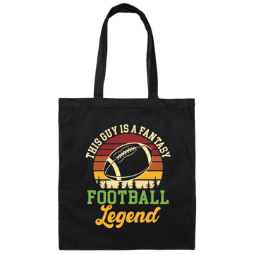 This Guy Is Fantasy Football Legend, Retro Football Legend Canvas Tote Bag