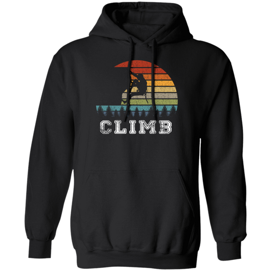 Bouldering Lover, Mountaineer Vintage Gift, Sporty Climb Climber Pullover Hoodie