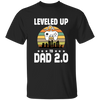 Leveled Up To Dad 2.0, Retro Father's Day, Love Daddy, Vintage City Unisex T-Shirt