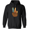 Stay cozy during the chilly autumn months with this Hi Fall, Thanksgiving's Day, Peace Sign, Peace Sign Turkey, Funny Turkey, Turkey's Day Pullover Hoodie. This hoodie is crafted from ultra-soft fabric and features a ribbed hem and cuffs for a snug fit. The vivid graphics will make this your go-to garment for any cold-weather event. You'll stay stylish and comfortable all season long.