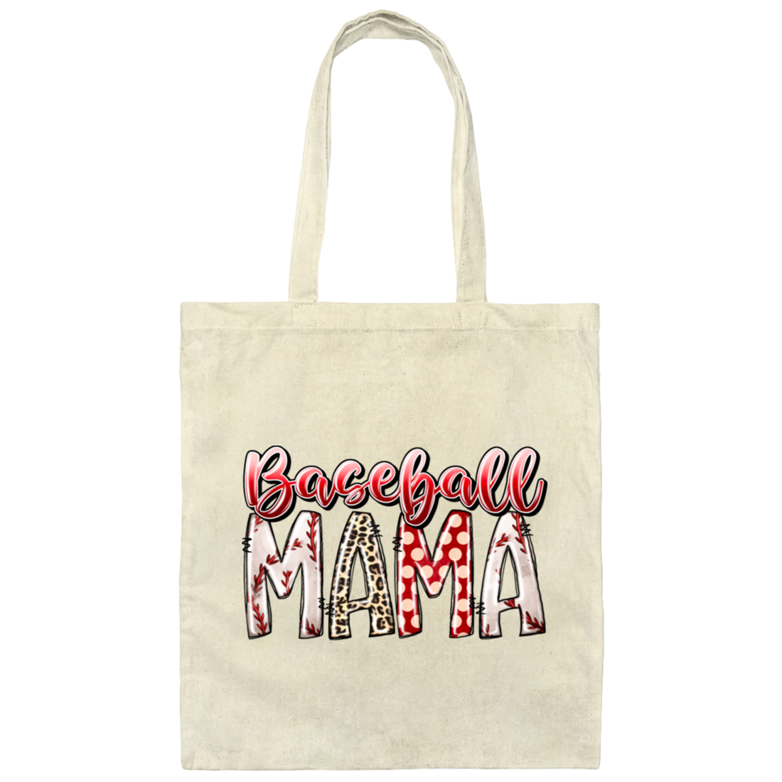 Best Mama, Baseball Mama, Love Baseball Gift, Gift For Mama, Mother's Day Gift, Sport Mom Canvas Tote Bag