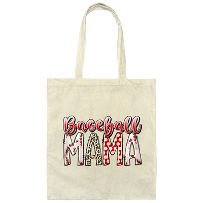 Best Mama, Baseball Mama, Love Baseball Gift, Gift For Mama, Mother's Day Gift, Sport Mom Canvas Tote Bag