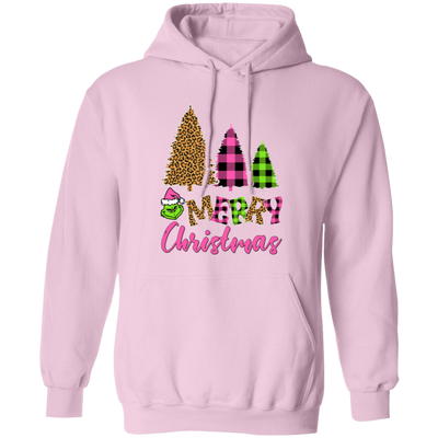 Leopard Christmas, Plaid Christmas, Trendy Grinch, Merry Christmas, Trendy Christmas Pullover Hoodie