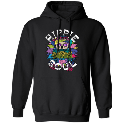 Hippie Soul, Cool Soul, Cool Skull, Hippie Style Pullover Hoodie