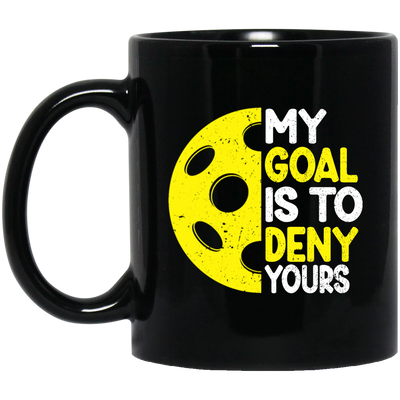 My Goal Is To Deny Your Target Sports Bowler, Bowling Gift, Love Bowling Black Mug