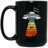 Get In Loser Vintage, Retro Loser, Funny About Loser, Fall Down From UFO Black Mug