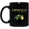 Limoncello Per Favore, Pimoncello Watercolor Black Mug