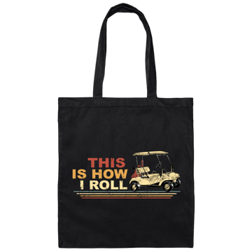 Vintage Golf Buggy Golf Cart Retro Golf Car Canvas Tote Bag