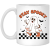 Stay Spooky, Happy Halloween, Cute Boo, Groovy Boo, Trendy Halloween White Mug