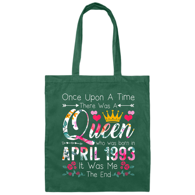 Birthday Girls Birthday Queen April 1993 Canvas Tote Bag