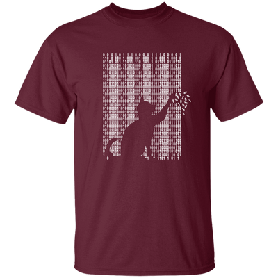 Cat Is Playing With The Binarycode, Kawaii Cat, Love Cat, Love Binarycode Unisex T-Shirt