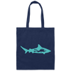 Diving Gift, Diving Silhouette, Shark Lover, Diver Gift Canvas Tote Bag