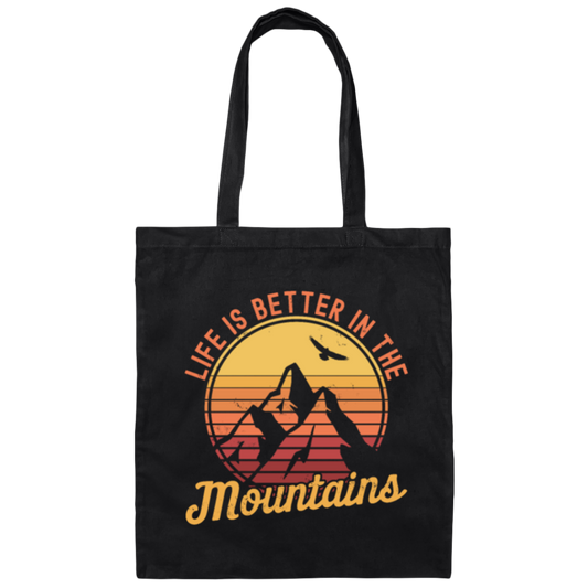 Loves Hiking, Mountain Climbing And Mountain Sports Canvas Tote Bag