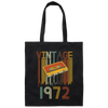 Cassettes Vintage 1972 Gift Birthday 70s Music Lover Gift For Man Canvas Tote Bag