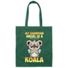 My Guardian Angel Is A Koala Angel Koalas With Cute Wings Retro Canvas Tote Bag