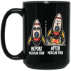 Mexican Food, Funny Before And After Mexican Food Gift Idea Black Mug