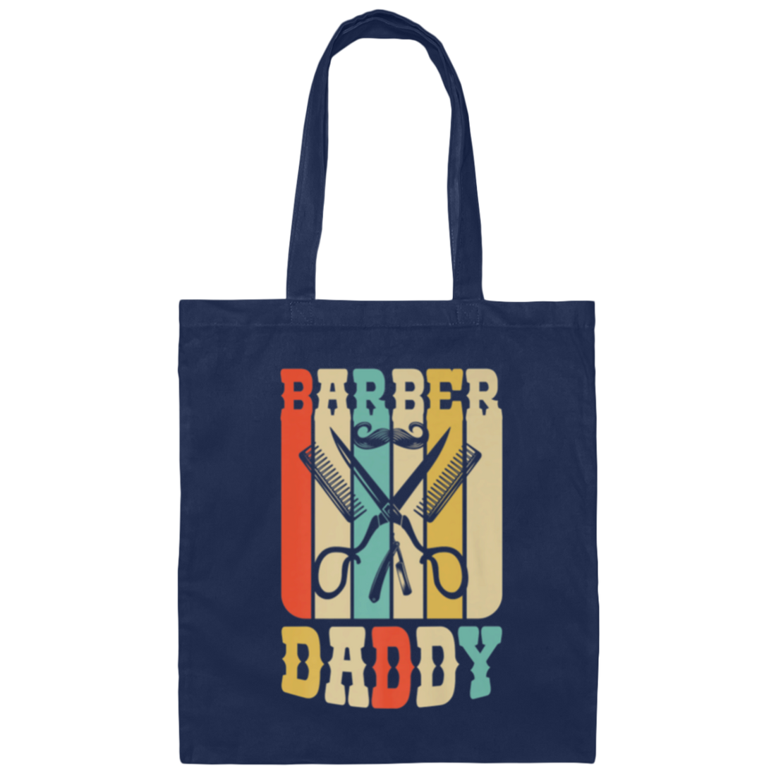 Vintage Barber Shop Daddy Barbers Dad Fathers Day Canvas Tote Bag