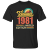 Hawaii 1981 Gift, Vintage 1981 Limited Gift, Retro 1981, Tropical Style Unisex T-Shirt
