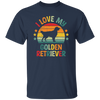 I Love My Golden Retriever, Retro Golden, Golden Silhouette Unisex T-Shirt