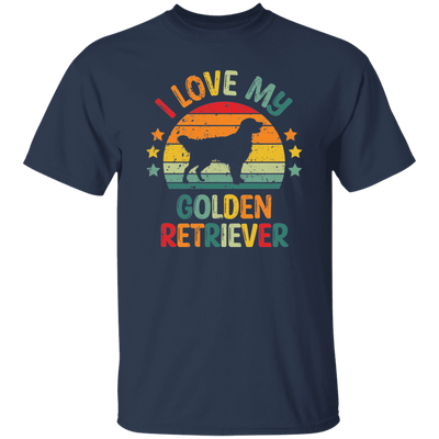 I Love My Golden Retriever, Retro Golden, Golden Silhouette Unisex T-Shirt