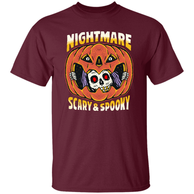 Nightmare Scary And Spooky, Skeleton Into Pumpkin Unisex T-Shirt