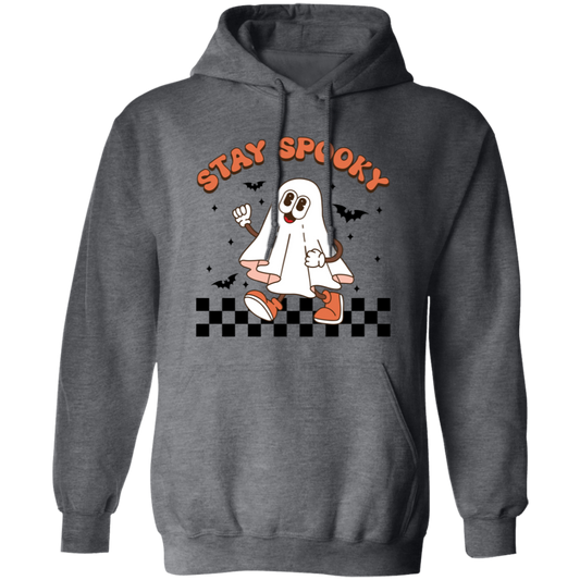 Stay Spooky, Happy Halloween, Cute Boo, Groovy Boo, Trendy Halloween Pullover Hoodie